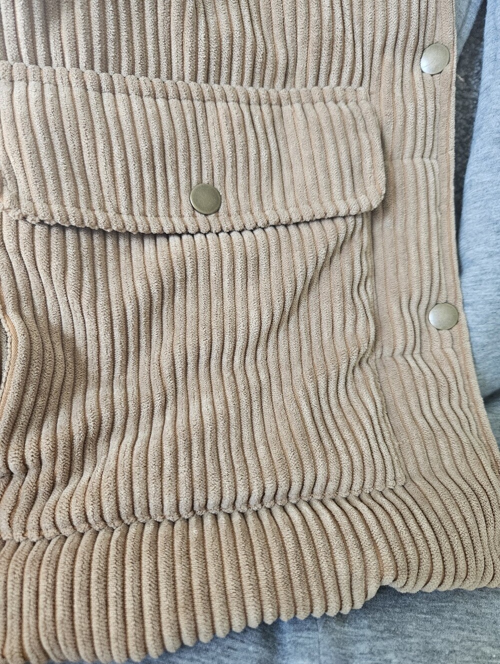 BKE Corduroy Puffer Vest in Camel - Picture 4 of 6